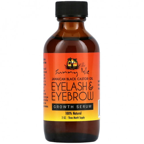 Sunny Isle, Jamaican Castor Oil, Eyelash & Eyebrow Growth Serum, 2 oz