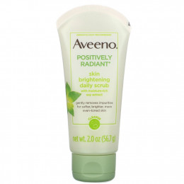 Aveeno, Active Naturals, Positively Radiant, осветляющий скраб для ежедневного применения, 56,7 г (2,0 унции)