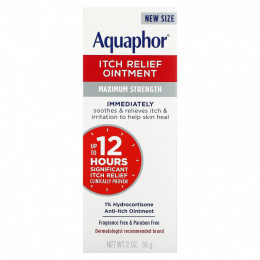 Aquaphor, Мазь для снятия зуда, максимальная эффективность, без отдушек, 56 г (2 унции)