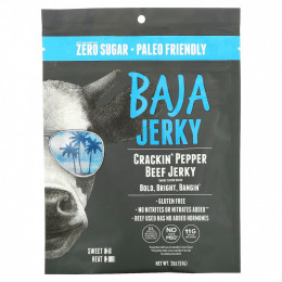 Baja Jerky, вяленая говядина с перцем, 57 г (2 унции)