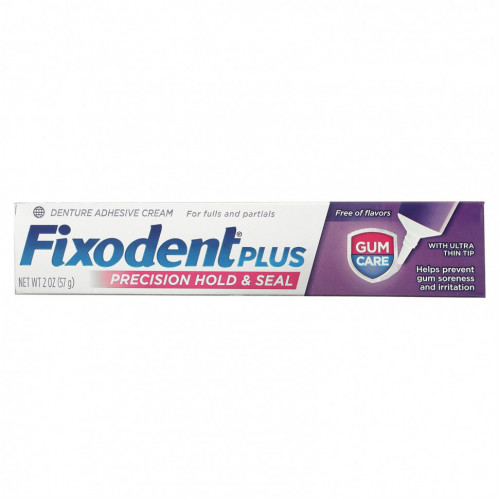 Fixodent, Plus, крем для фиксации протезов, 57 г (2 унции)