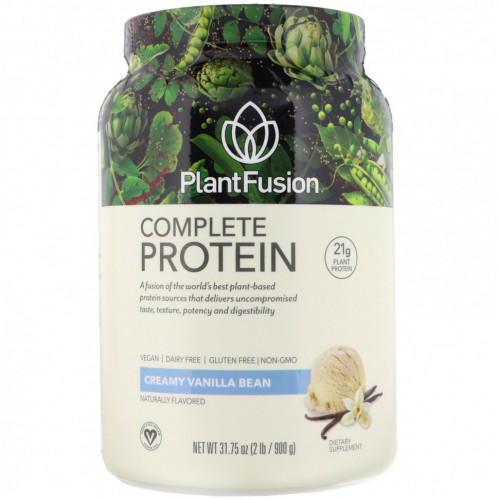 PlantFusion, Complete Protein, сливочная ваниль, 900 г (2 фунта)