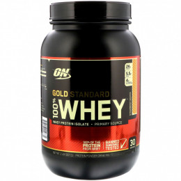 Optimum Nutrition, Gold Standard, 100 % Whey, банан с клубникой, 907 г (2 фунта)