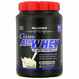 ALLMAX Nutrition, AllWhey Classic, 100% сывороточный протеин, французская ваниль, 2 фунта (907 г)