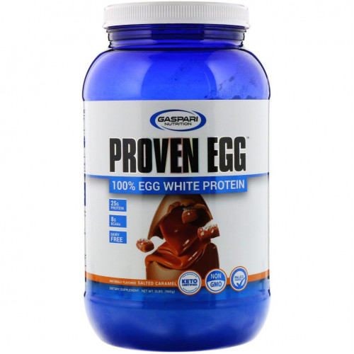 Gaspari Nutrition, Proven Egg, 100% протеин из яичного белка, соленая карамель, 900 г (2 фунта)