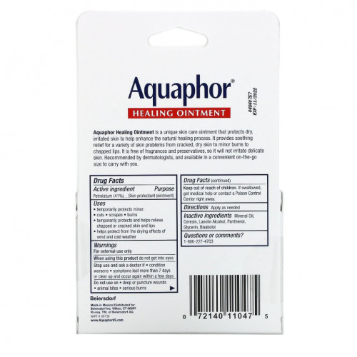 Aquaphor, Healing Ointment, Advanced Therapy, 2 Tubes, 0.35 oz (10 g) Each