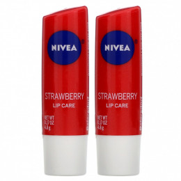 Nivea, Lip Care, Клубника, 2 упаковки по 0,17 унции (4,8 г) каждая