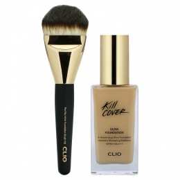 Clio, Kill Cover, Glow Foundation Set, SPF 50+, PA ++++, оттенок слоновой кости 2,5 BY, 38 г (1,34 унции)