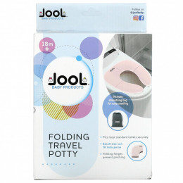 Jool Baby Products, Складной дорожный горшок, розовый, для детей от 18 месяцев, 1 шт.