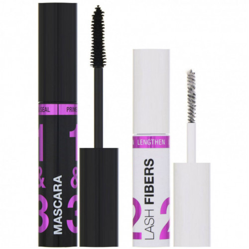 Wet n Wild, Тушь для ресниц Lash-O-Matic Mascara + комплект с фиброй для удлинения ресниц Fiber Extension Kit, отенок Very Black, 11 мл