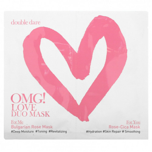 Double Dare, OMG! Love Duo Beauty Mask, 2 маски