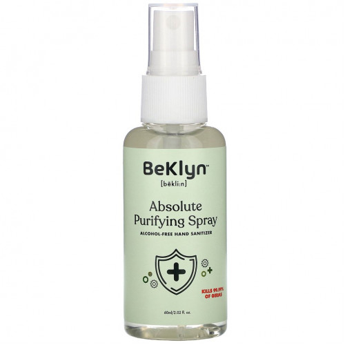 BeKLYN, Absolute Purifying Spray, Alcohol-Free Hand Sanitizer, 2.02 fl oz (60 ml)