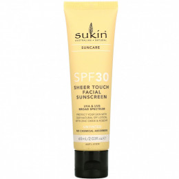 Sukin, Sheer Touch, солнцезащитное средство для лица, SPF 30, без тонирующего эффекта, 60 мл (2,03 жидк. унции)