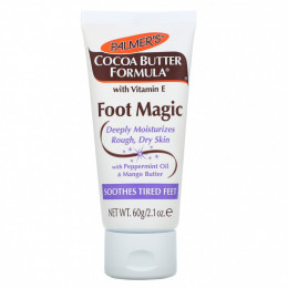 Palmer's, Foot Magic, состав с какао-маслом, витамином Е, маслом перечной мяты и маслом манго, 60 г (2,1 унции)