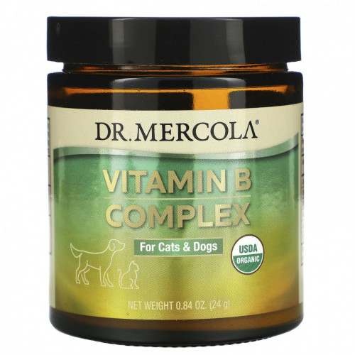 Dr. Mercola, Комплекс витаминов B, для кошек и собак, 0,84 унции (24 г)