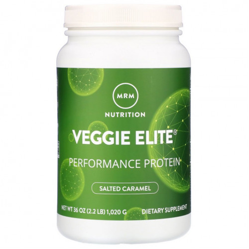 MRM, Veggie Elite Performance Protein, вегетарианский протеин для повышения продуктивности, соленая карамель, 1020 г (2,2 фунта)