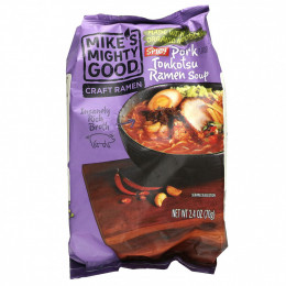 Mike's Mighty Good, Craft Ramen, Острый суп тонкоцу из свинины рамэн, 2,4 унции (70 г)