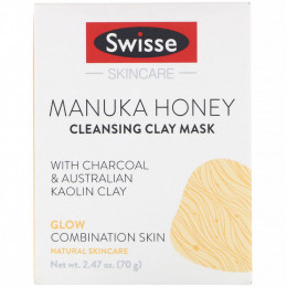 Swisse, Skincare, мед манука, очищающая глиняная маска, 70 г (2,47 унции)