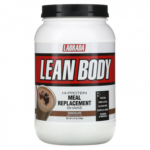 Labrada Nutrition, Lean Body, высокопротеиновый заменитель еды, шоколад, 1120 г (2,47 фунта)