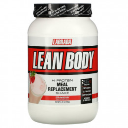 Labrada Nutrition, Lean Body, заменитель пищи с высоким содержанием протеина, со вкусом клубники, 1120 г (2,47 фунта)