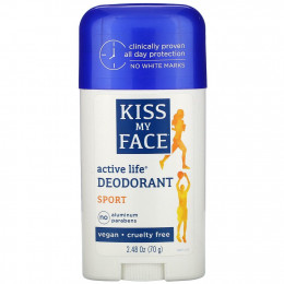 Kiss My Face, Активный дезодорант, спортивный, 70 г (2,48 унции)