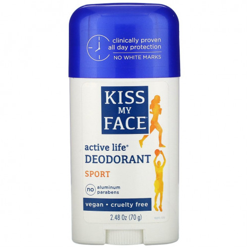 Kiss My Face, Активный дезодорант, спортивный, 70 г (2,48 унции)