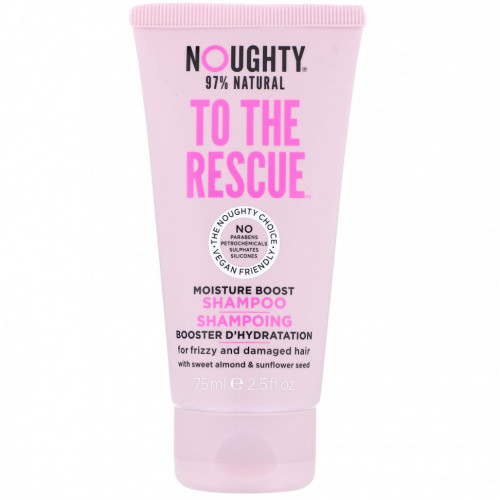 Noughty, To The Rescue, Moisture Boost Shampoo, For Frizzy and Damaged Hair, 2.5 fl oz (75 ml)