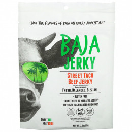 Baja Jerky, вяленая говядина, уличный тако, 71 г (2,5 унции)