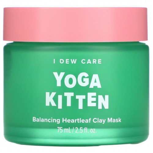 I Dew Care, Yoga Kitten, глиняная маска с баданом для восстановления баланса кожи, 75 мл (2,53 жидк. унции)