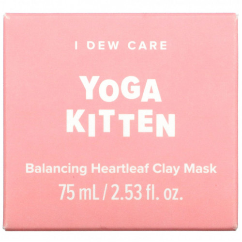 I Dew Care, Yoga Kitten, глиняная маска с баданом для восстановления баланса кожи, 75 мл (2,53 жидк. унции)