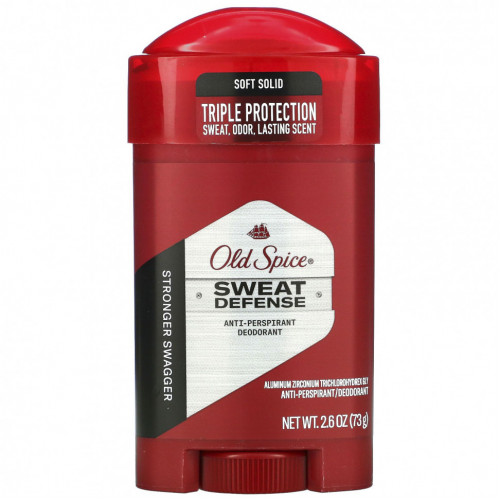 Old Spice, Дезодорант-антиперспирант для защиты от пота, мягкое твердое вещество, насыщенный вкус, 73 г (2,6 унции)