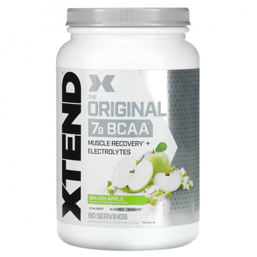 Xtend, The Original, 7 г аминокислот с разветвленной цепью (BCAA), со вкусом яблока, 1,26 кг (2,78 фунта)