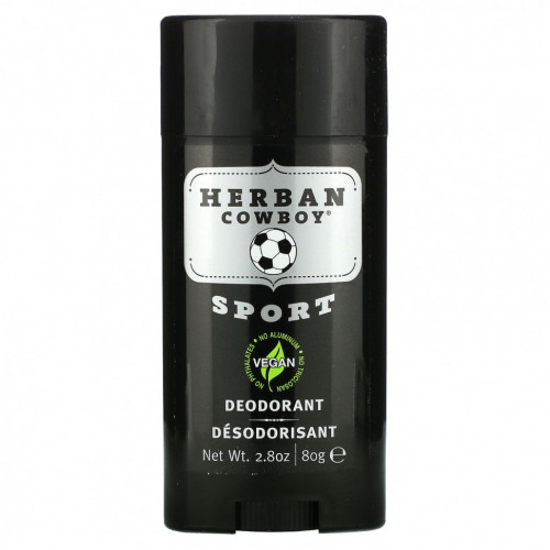 Herban Cowboy, Sport, дезодорант с максимальной защитой, 2,8 унции (80 г)