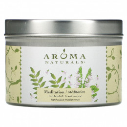 Aroma Naturals, Soy VegePure, свеча Meditation, удобна для путешествий, пачули и ладан, 79,38 г (2,8 унции)