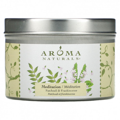 Aroma Naturals, Soy VegePure, свеча Meditation, удобна для путешествий, пачули и ладан, 79,38 г (2,8 унции)