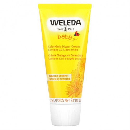 Weleda, Baby, крем с календулой от опрелостей, с экстрактами календулы, 81 г (2,9 унции)