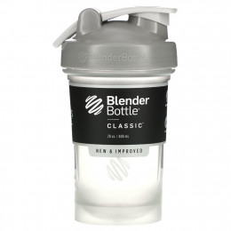 Blender Bottle, Classic With Loop, классический шейкер с петелькой, серый, 600 мл (20 унций)