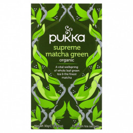 Pukka Herbs, Supreme Matcha Green, 20 Green Tea Sachets - 1.05 oz (30 g) Each