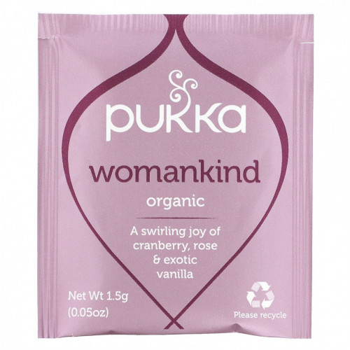 Pukka Herbs, Womankind, без кофеина, 20 пакетиков-саше с травяным чаем, 1,05 унц. (30 г)