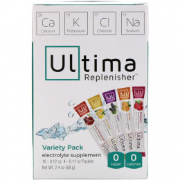 Ultima Replenisher, Электролитовая добавка, ассорти, 20 пакетов, 68 г (2,4 унции) каждый