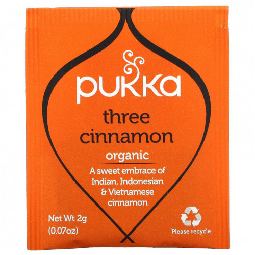 Pukka Herbs, Three Cinnamon Tea, 20 Herbal Tea Sachets, 1.41 oz (40 g)