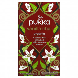 Pukka Herbs, Ванильный чай, без кофеина, 20 пакетиков, 1,41 унции (40 г)