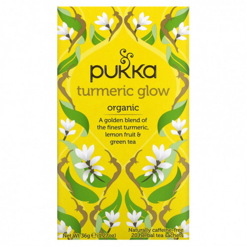 Pukka Herbs, Organic Herbal Tea, куркума, без кофеина, 20 пакетиков по 1,8 г (0,06 унции)