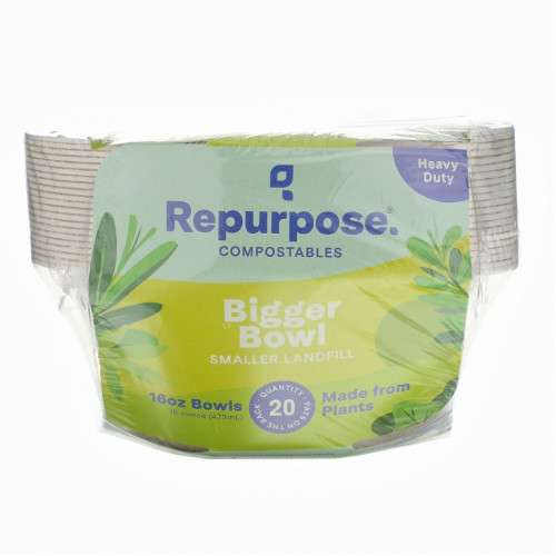 Repurpose, Heavy Duty, 16 oz Bowls, 20 Count