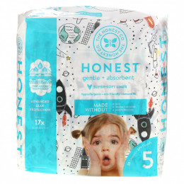 The Honest Company, Подгузники Honest, размер 5, 27+ фунтов, космические путешествия, 20 подгузников