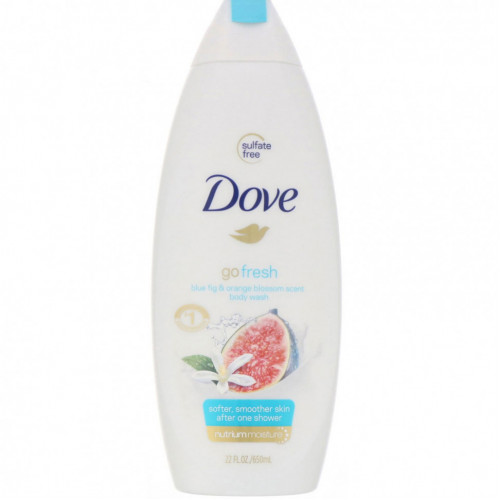 Dove, Гель для душа Go Fresh, аромат «Синий инжир и цветки апельсина», 650 мл