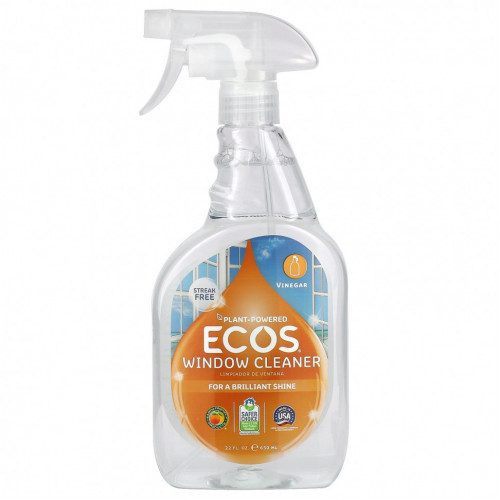 Earth Friendly Products, Ecos, средство для мытья окон, 650 мл (22 жидк. Унции)