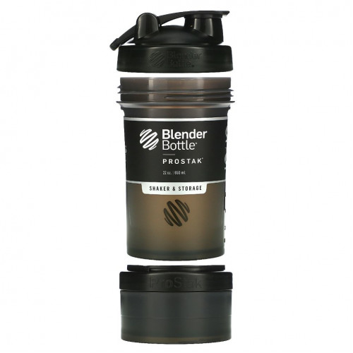 Blender Bottle, ProStak, черный, 650 мл (22 унции)