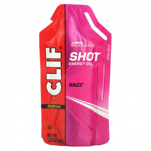 Clif Bar, Энергетический гель Shot, Razz, 24 пакета, весом 34 г (1,20 унции) каждый