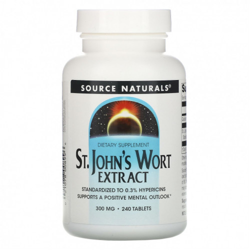 Source Naturals, Экстракт зверобоя, 300 мг, 240 таблеток